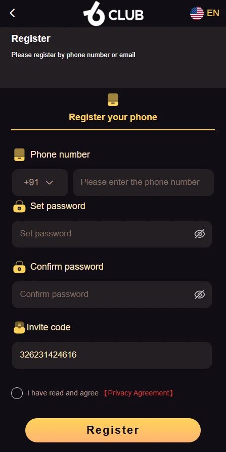 6 Club Register