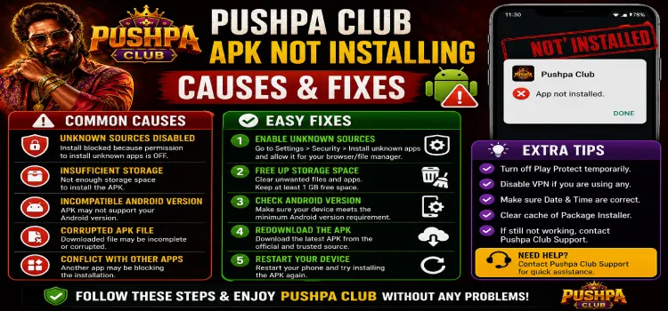 Pushpa Club APK Not Installing